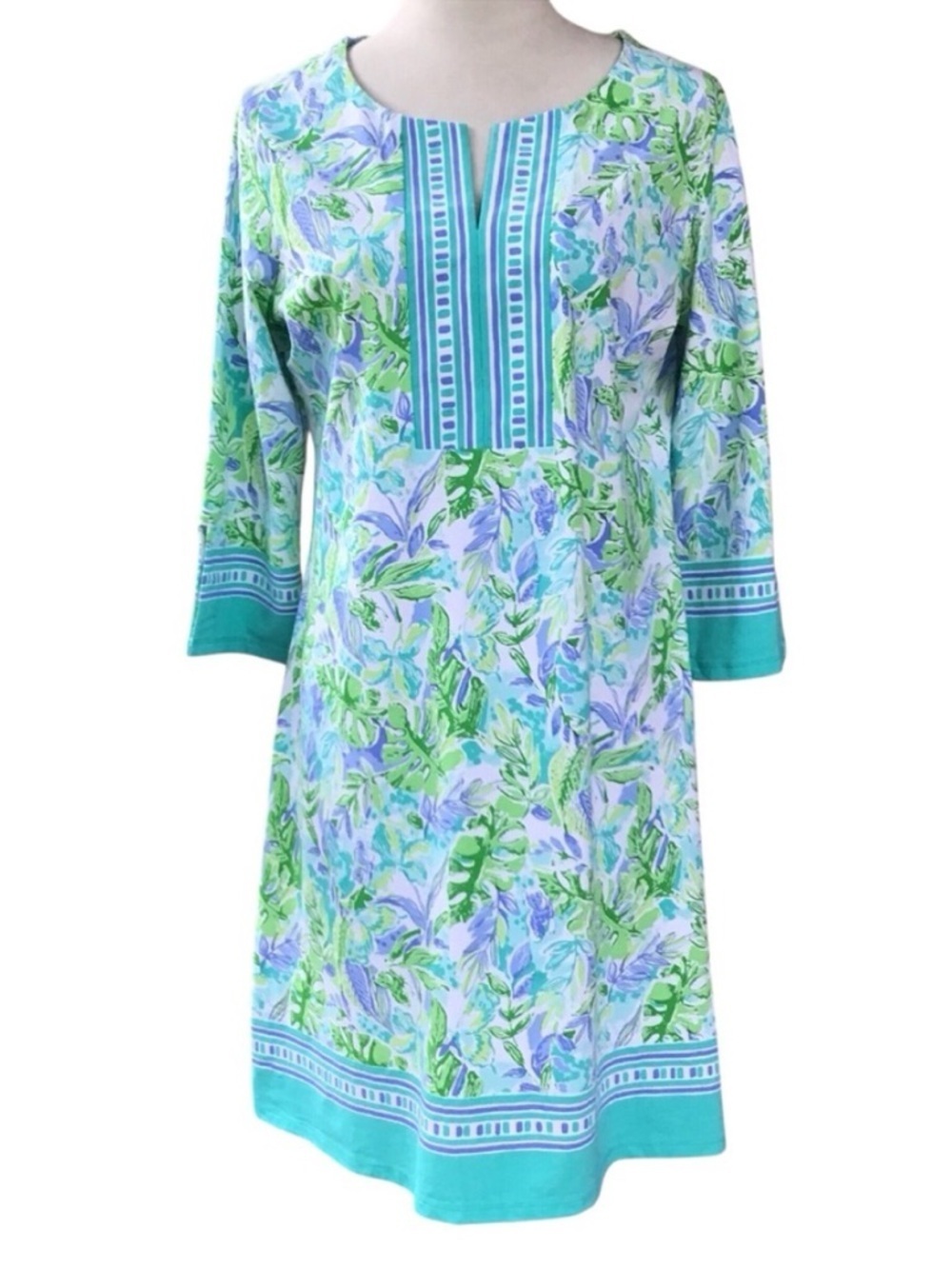 Barbara Erickson Polo Dress Foliage Print NEW